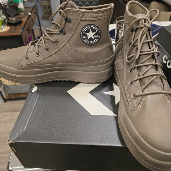 Size 12 - Converse Chuck Taylor All Star Equip Waterproof High Truffle BOOTS NEW - Picture 4 of 15